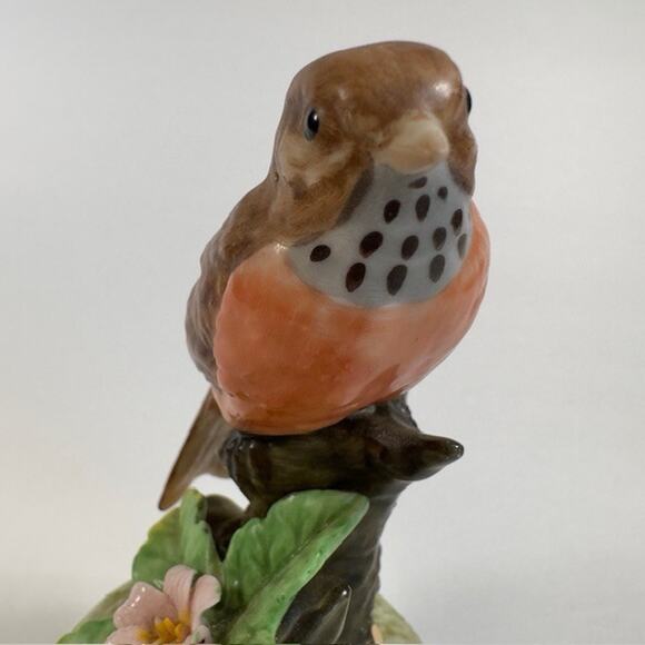 TAJ Importing Robin On Branch Bird Music Box Porcelain Japan/San Francisco VTG - Picture 14 of 16
